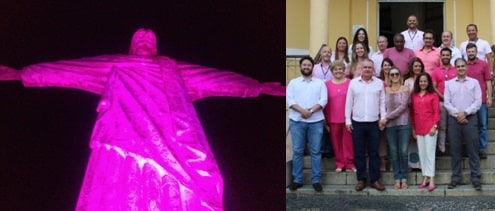 Outubro Rosa: Prefeitura E Cristo Com Iluminação Especial | Blog Do Polli